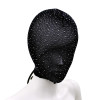 Lace Hood Shiny Diamonds - Maske med Stener - Sort