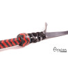 Avalon - HOUND - Svart og Rød flettet Pisk med Bøybar Tupp
