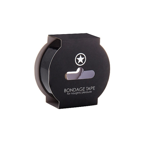 Ouch! - Bondagetape, 17,5 Meter Sort