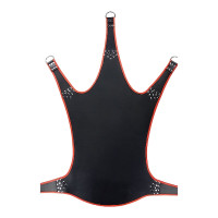 MR. SLING  - Lær sling  med 5 punkter - sort og rødt