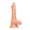 RealRock - Dildo med pung - 10" / 27 cm - Lys hudfarge