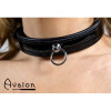 Avalon - SECRET - Collar med blank overflate og O-ring - Sort 