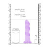 Realrock – Crystal Clear – Enkel dildo med sugekopp – Lilla - 17 cm