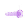 Realrock – Crystal Clear – Enkel dildo med sugekopp – Lilla - 17 cm