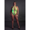 OUCH! - Glow in the dark - High-Cut body - Grønn XL/4XL siste sjangse!