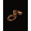 Crave - ICON cuff - Armbånd og cuffs i lær - Brun og Gull