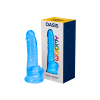 Wooomy - Oasis - Blå dildo med pung og sugekopp