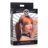Master Series - Bondage Baddie Collar With O-ring  - Sort/Gull