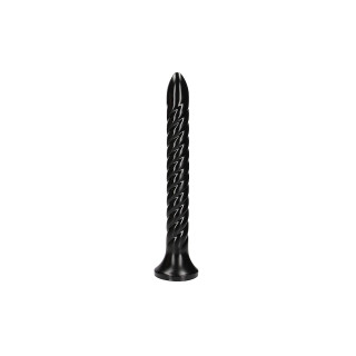 Ouch! Swirled Anal Snake - Dybdetrener Dildo - 30 cm - Sort