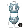 Le Desir - Key-Hole Fishnet Undertøysett - XS-XL - Blå