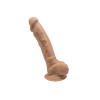 Silexd - Silikon Dildo med Pung - Model 1 - 7" - Lys Hudfarge
