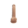 Silexd - Silikon Dildo med Pung - Model 1 - 7" - Lys Hudfarge