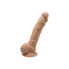 Silexd - Silikon Dildo med Pung - Model 1 - 7" - Lys Hudfarge