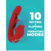 Intoyou - Mouty - Biting & Flipping - Rabbitvibrator med app - Rød 