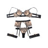 Gnist Undertøy - Elegant Undertøysett 3 delt - nude og sort