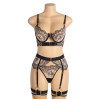 Gnist Undertøy - Elegant Undertøysett 3 delt - nude og sort