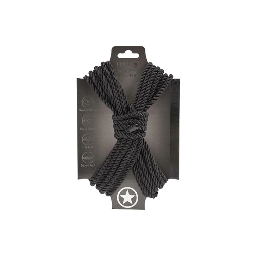 Ouch! Bondagetau - 10 meter - 6mm - Sort