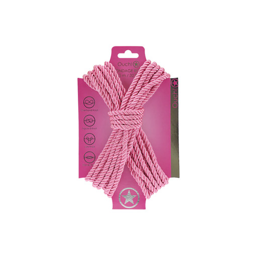 Ouch! Bondagetau - 10 meter - 6mm - Rosa