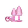 Paris Collection - Buttpluggsett i metall - Rosa 