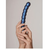 OUCH! - Beaded Silicone - Dildo med sugekopp - 16,5 cm - Blå