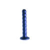 OUCH! - Beaded Silicone - Dildo med sugekopp - 16,5 cm - Blå