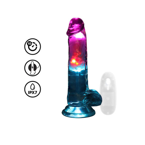 Realrock - Oppladbar vibrator - LED lys - 7"
