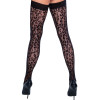 Cottelli Legwear - Limited Edition - Hold Up Strømper Med Leopardmønster