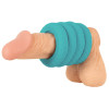 You2Toys - 3 in 1 Cock & Ball Ring Sett med Bumperfunksjon - Turkis