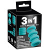 You2Toys - 3 in 1 Cock & Ball Ring Sett med Bumperfunksjon - Turkis