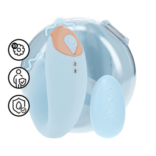 Loveline - Daydream - Parvibrator med ladeetui - Pastell Blå Loveline - Daydream - Parvibrator med ladeetui - Pastell Blå