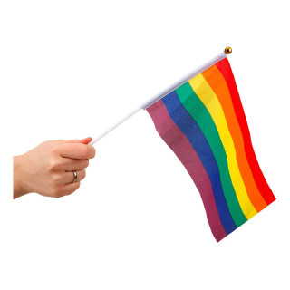 Pride flagg på pinne - Regnbue 